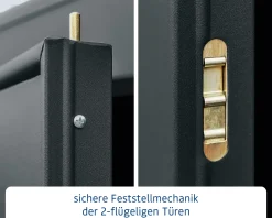EcoStar Gerätehaus Elegant-S Typ 1 anthrazitgrau 1 flg 258,8 x 121,3 cm
