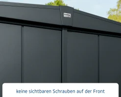 EcoStar Gerätehaus Elegant-S Typ 1 anthrazitgrau 1 flg 258,8 x 121,3 cm