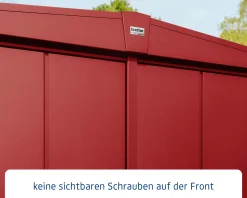 EcoStar Gerätehaus Elegant-S Typ 2 purpurrot 1 flg 258,8 x 247,7 x 216 cm
