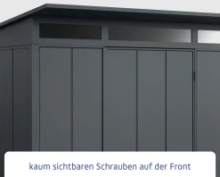 EcoStar Gerätehaus Elegant-P Typ 3 312,7 x 283,4 x 232,3 cm anthrazitgrau