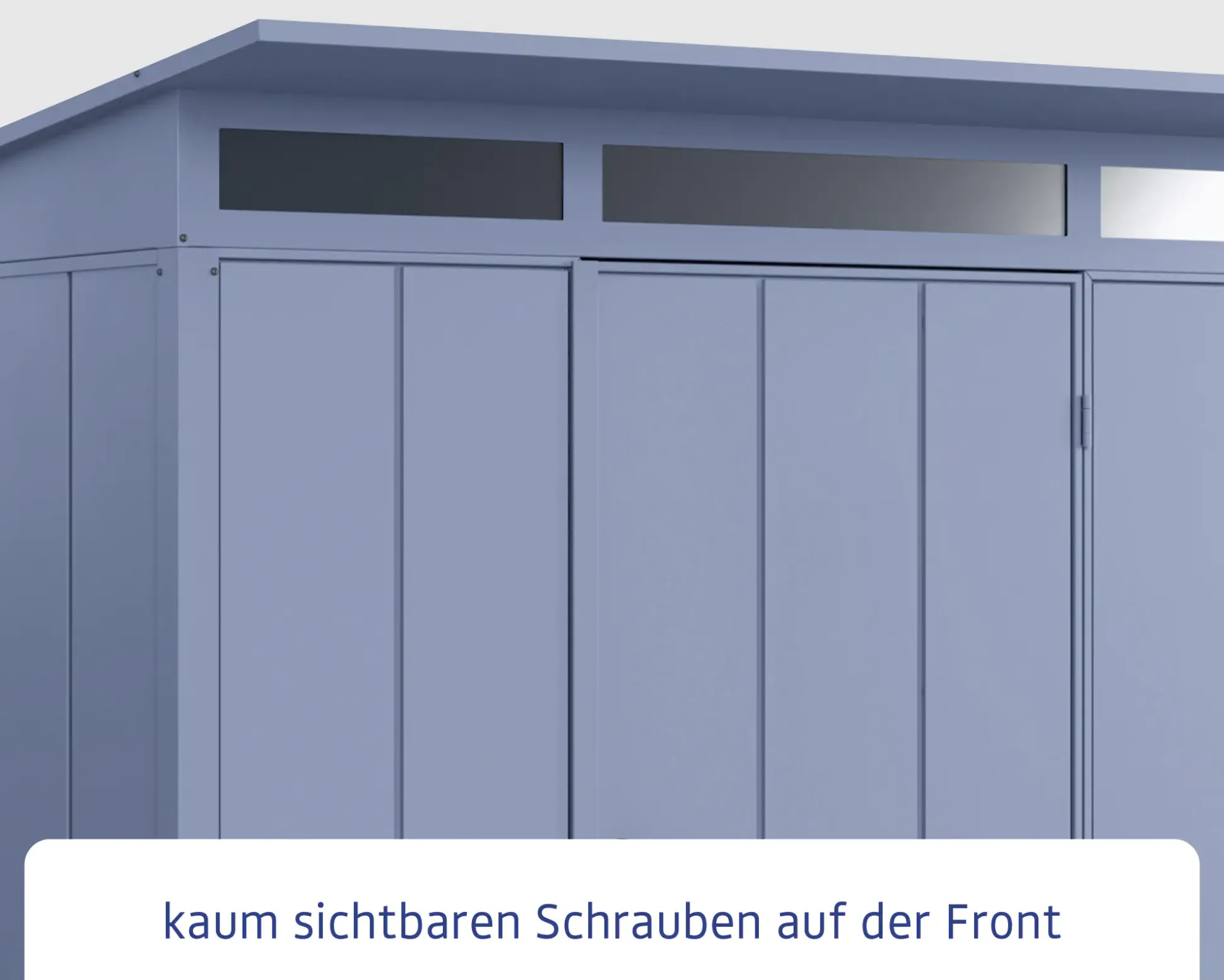 EcoStar Gerätehaus Elegant-P Typ 3 taubenblau 312,7 x 283,4 x 232,3 cm