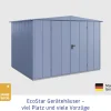 EcoStar Gerätehaus Elegant-S Typ 3 323,6 x 247,7 x 219,4 cm taubenblau