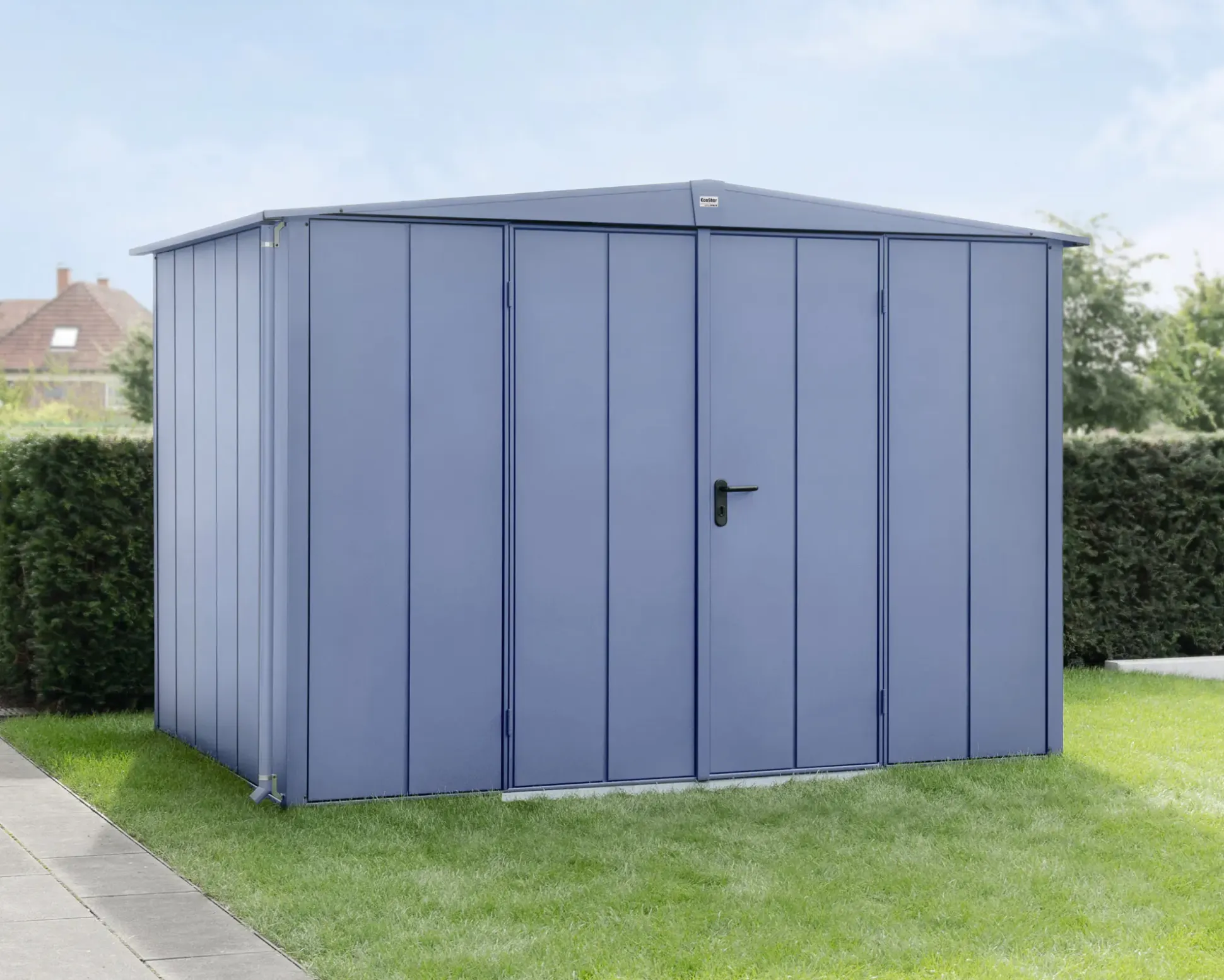 EcoStar Gerätehaus Elegant-S Typ 3 323,6 x 247,7 x 219,4 cm taubenblau