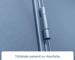 EcoStar Gerätehaus Elegant-P Typ 1 taubenblau 247,9 x 153 x 228,6 cm