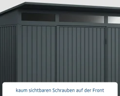 EcoStar Gerätehaus Trend-P Typ 2 anthrazitgrau 247,9 x 283,4 x 232,3 cm