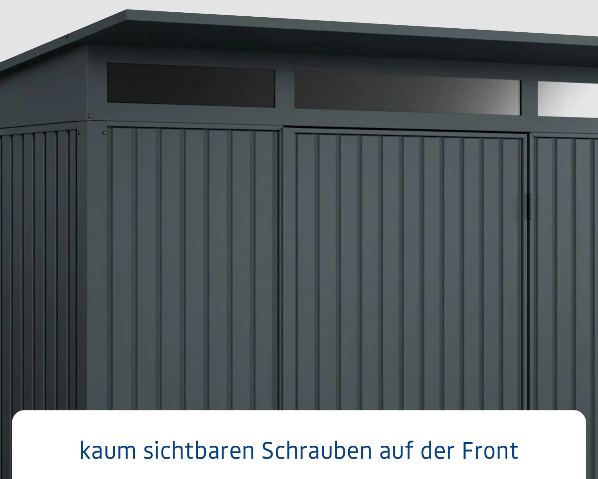EcoStar Gerätehaus Trend-P Typ 2 anthrazitgrau 247,9 x 283,4 x 232,3 cm