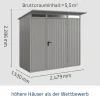 EcoStar Gerätehaus Trend-P Typ 1 247,9 x 153 x 228,6 cm graualuminium