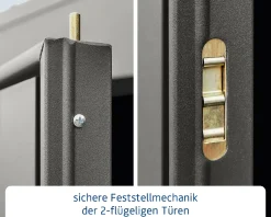 EcoStar Gerätehaus Trend-P Typ 1 247,9 x 153 x 228,6 cm graualuminium