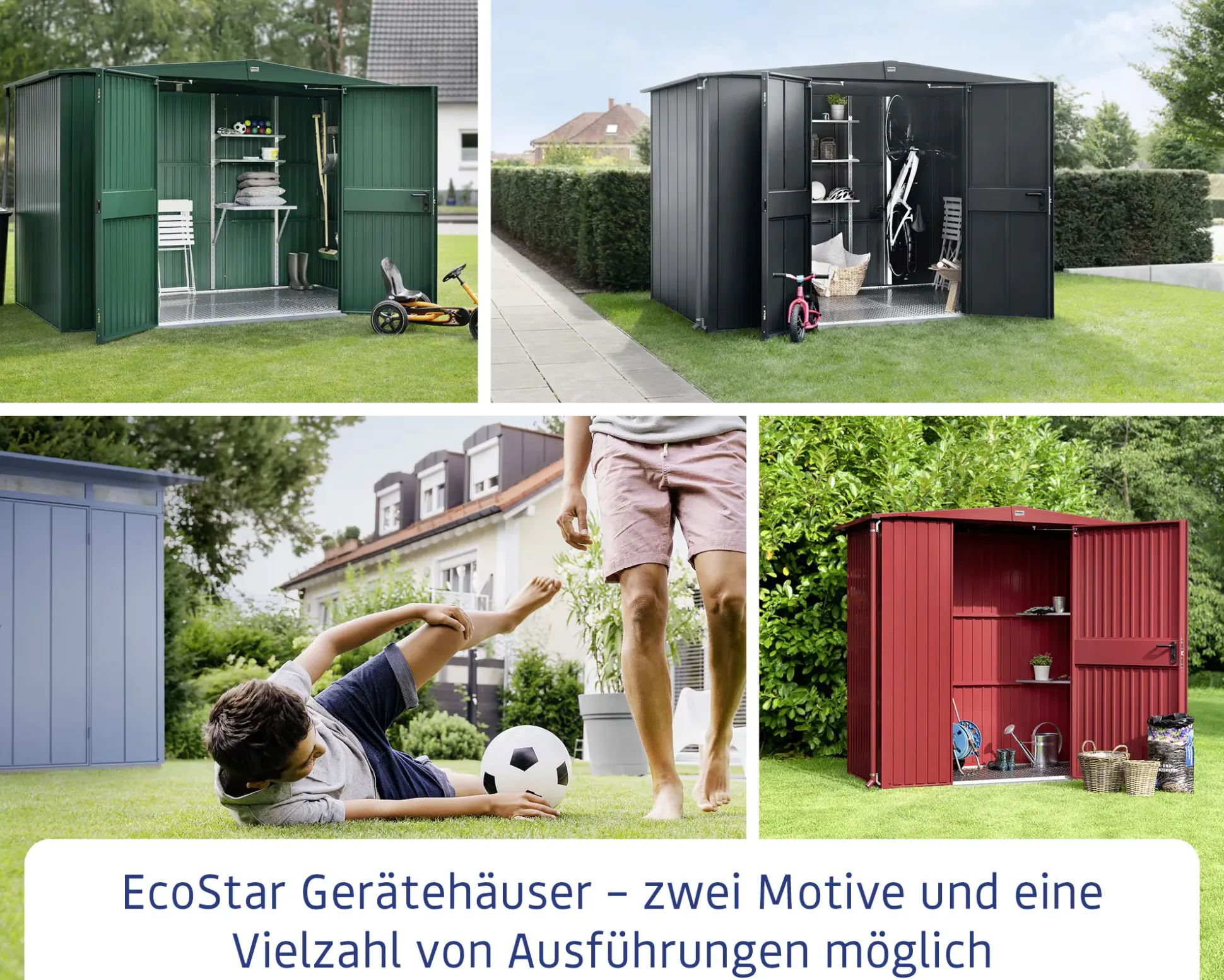 EcoStar Gerätehaus Trend-P Typ 3 anthrazitgrau 312,7 x 283,4 x 232,3 cm