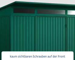 EcoStar Gerätehaus Trend-P Typ 3 moosgrün 312,7 x 283,4 x 232,3 cm