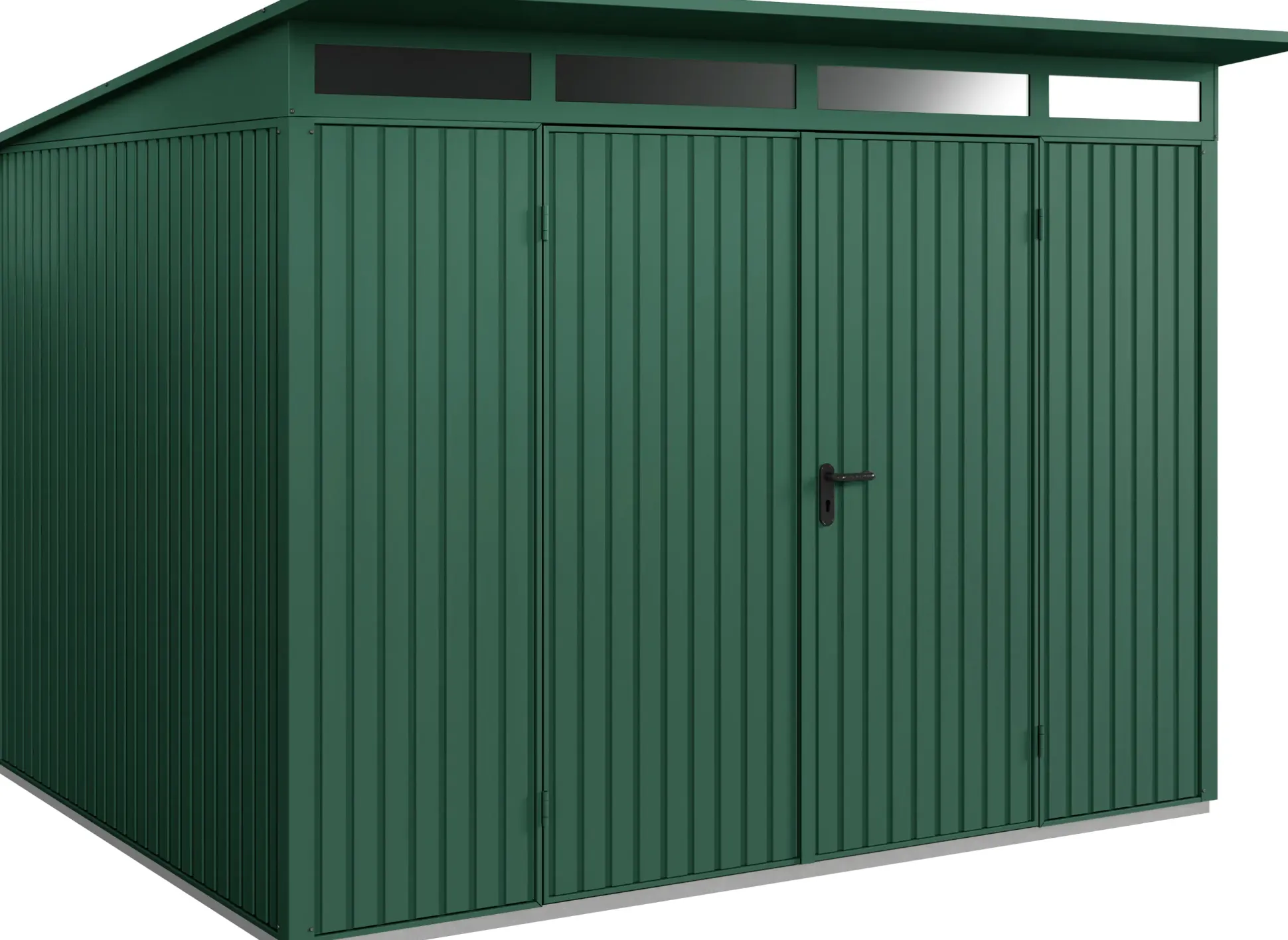 EcoStar Gerätehaus Trend-P Typ 3 moosgrün 312,7 x 283,4 x 232,3 cm