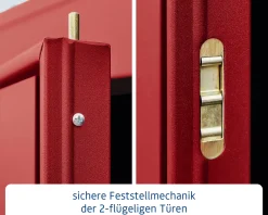 EcoStar Gerätehaus Trend-P Typ 2 purpurrot 247,9 x 283,4 x 232,3 cm