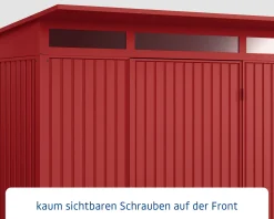 EcoStar Gerätehaus Trend-P Typ 2 purpurrot 247,9 x 283,4 x 232,3 cm