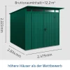 EcoStar Gerätehaus Trend-P Typ 2 moosgrün 247,9 x 283,4 x 232,3 cm