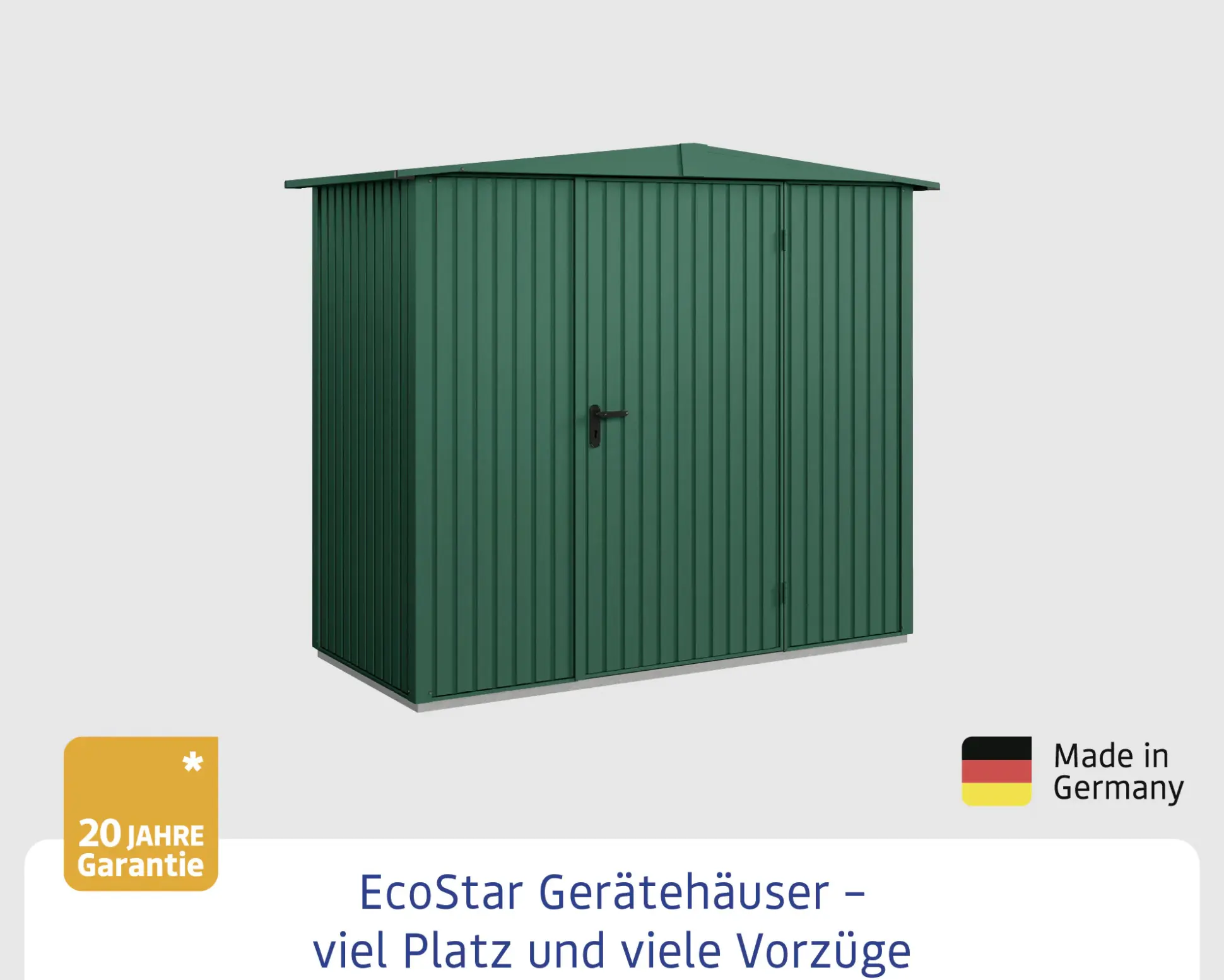 EcoStar Gerätehaus Trend-P Typ 3 312,7 x 283,4 x 232,3 cm moosgrün