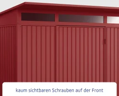 EcoStar Gerätehaus Trend-P Typ 1 purpurrot 247,9 x 153 x 228,6 cm