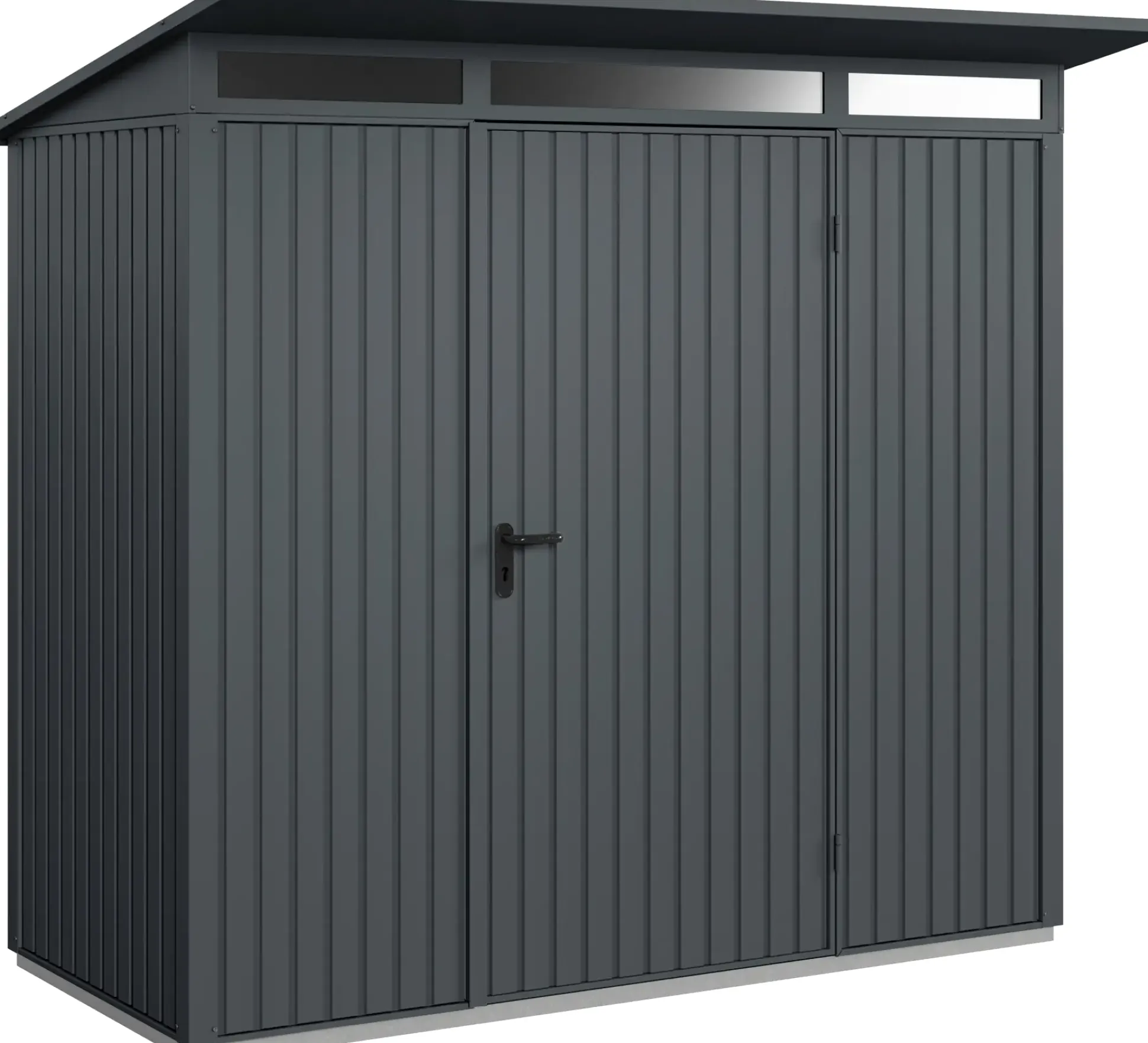 EcoStar Gerätehaus Trend-P Typ 1 anthrazitgrau 247,9 x 153 x 228,6 cm