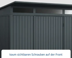 EcoStar Gerätehaus Trend-P Typ 1 anthrazitgrau 247,9 x 153 x 228,6 cm