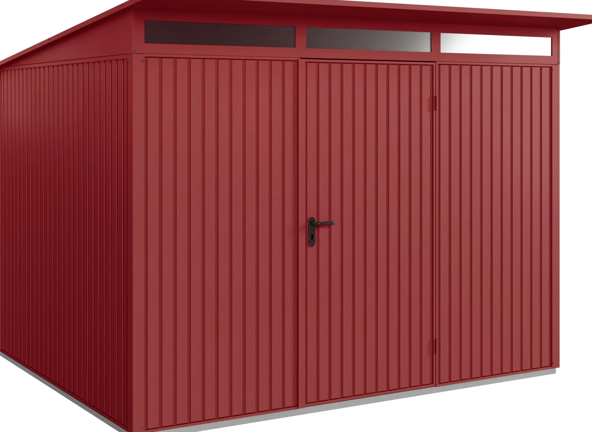 EcoStar Gerätehaus Trend-P Typ 3 purpurrot 312,7 x 283,4 x 232,3 cm