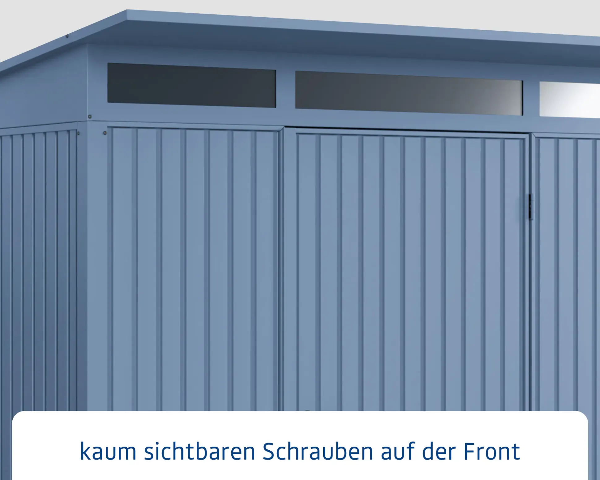 EcoStar Gerätehaus Trend-P Typ 3 312,7 x 283,4 x 232,3 cm taubenblau