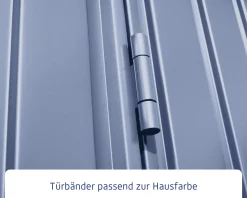 EcoStar Gerätehaus Trend-S Typ 3 323,6 x 247,7 x 219,4 cm taubenblau