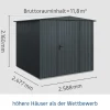 EcoStar Gerätehaus Trend-S Typ 2 258,8 x 247,7 x 216 cm anthrazitgrau