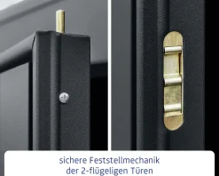 EcoStar Gerätehaus Trend-S Typ 2 258,8 x 247,7 x 216 cm anthrazitgrau