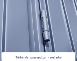 Ecostar Gerätehaus Trend-S Typ 1 258,8 x 121,3 x 216 cm taubenblau