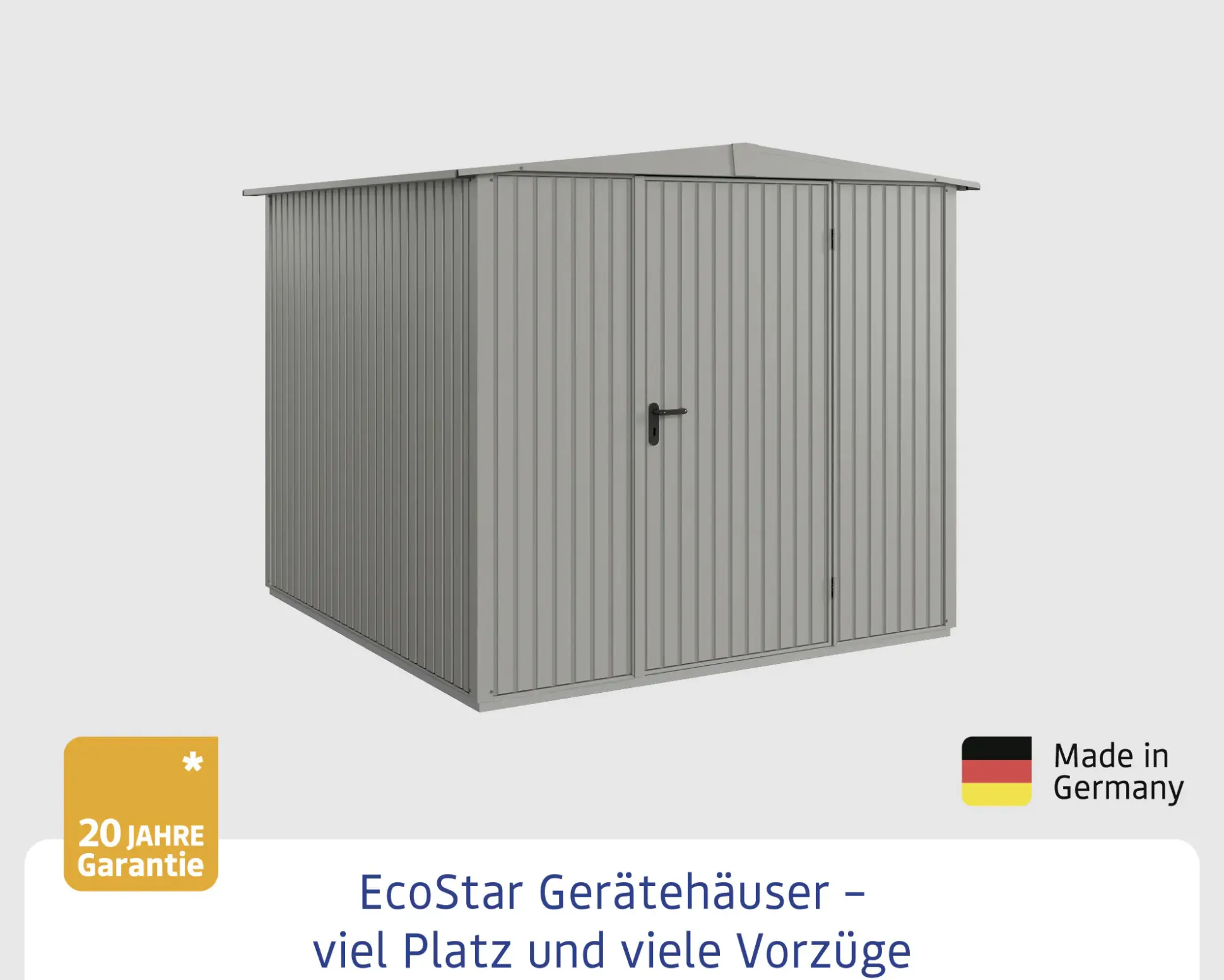 EcoStar Gerätehaus Trend-S Typ 2 258,8 x 247,7 x 216 cm graualuminium
