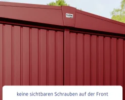 Ecostar Gerätehaus Trend-S Typ 1 258,8 x 121,3 x 216 cm purpurrot