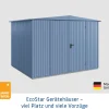 EcoStar Gerätehaus Trend-S Typ 3 323,6 x 247,7 x 219,4 cm taubenblau