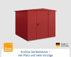 EcoStar Gerätehaus Trend-S Typ 2 258,8 x 247,7 x 216 cm v