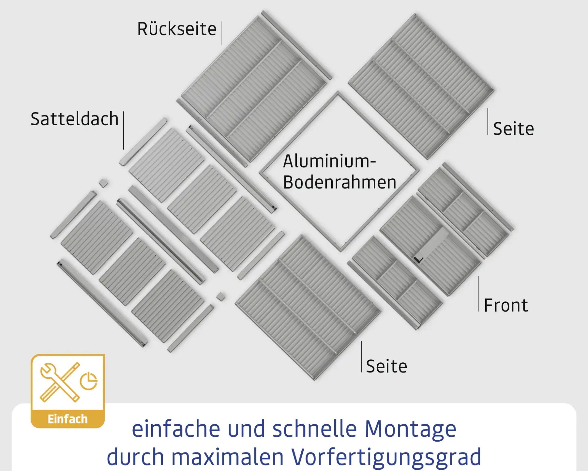 EcoStar Gerätehaus Trend-S Typ 3 323,6 x 247,7 x 219,4 cm moosgrün