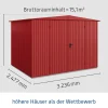EcoStar Gerätehaus Trend-S Typ 3 purpurrot 323,6 x 247,7 x 219,4 cm