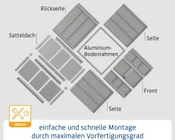 EcoStar Gerätehaus Trend-S Typ 3 purpurrot 323,6 x 247,7 x 219,4 cm
