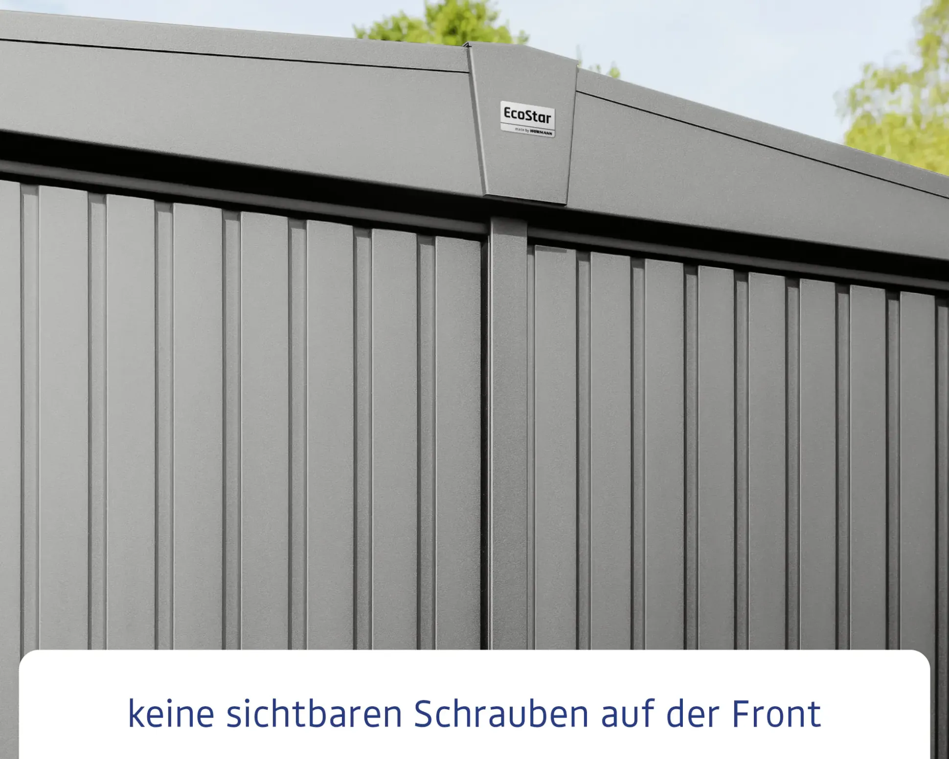 EcoStar Gerätehaus Trend-S Typ 1 258,8 x 121,3 x 216 cm graualuminium