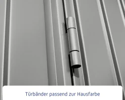 EcoStar Gerätehaus Trend-S Typ 1 258,8 x 121,3 x 216 cm graualuminium