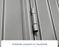 EcoStar Gerätehaus Trend-S Typ 2 258,8 x 247,7 x 216 cm graualuminium