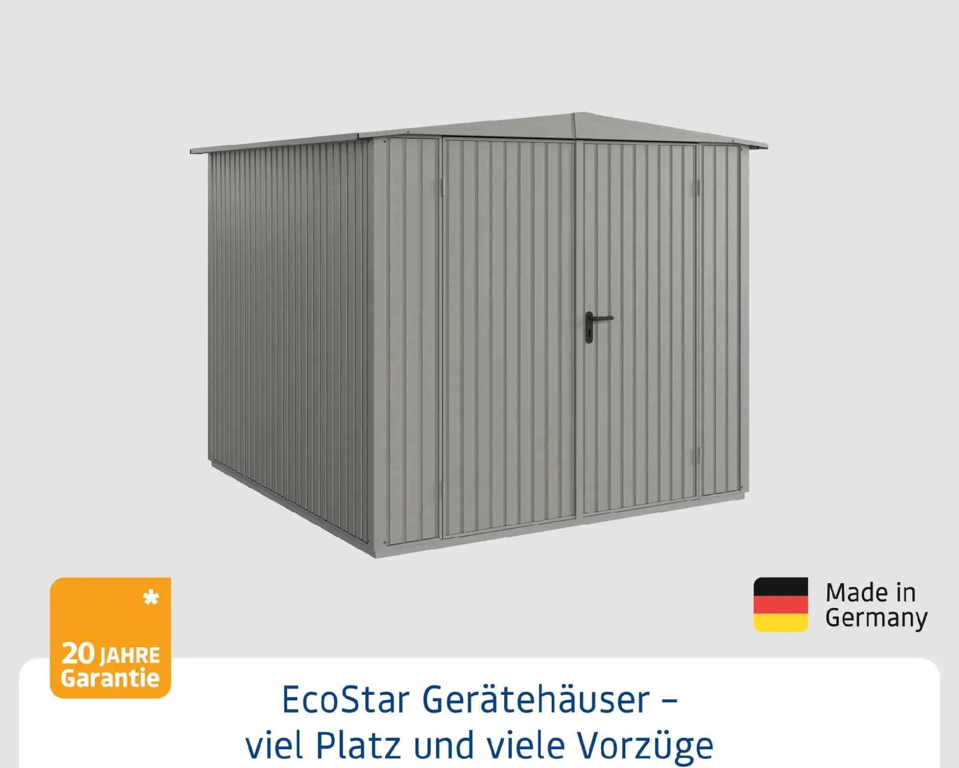 EcoStar Gerätehaus Trend-S Typ 2 258,8 x 247,7 x 216 cm graualuminium