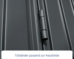 EcoStar Gerätehaus Trend-S Typ 1 258,8 x 121,3 x 216 cm anthrazitgrau