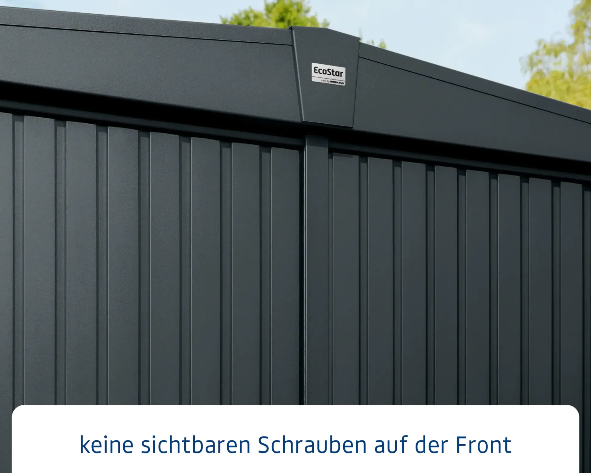 EcoStar Gerätehaus Trend-S Typ 1 258,8 x 121,3 x 216 cm anthrazitgrau