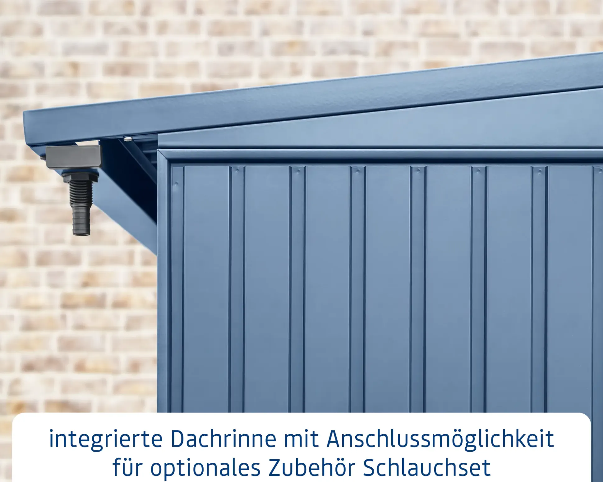 Ecostar Kaminholzregal Trend-V Typ 1, taubenblau, mit Verstrebung