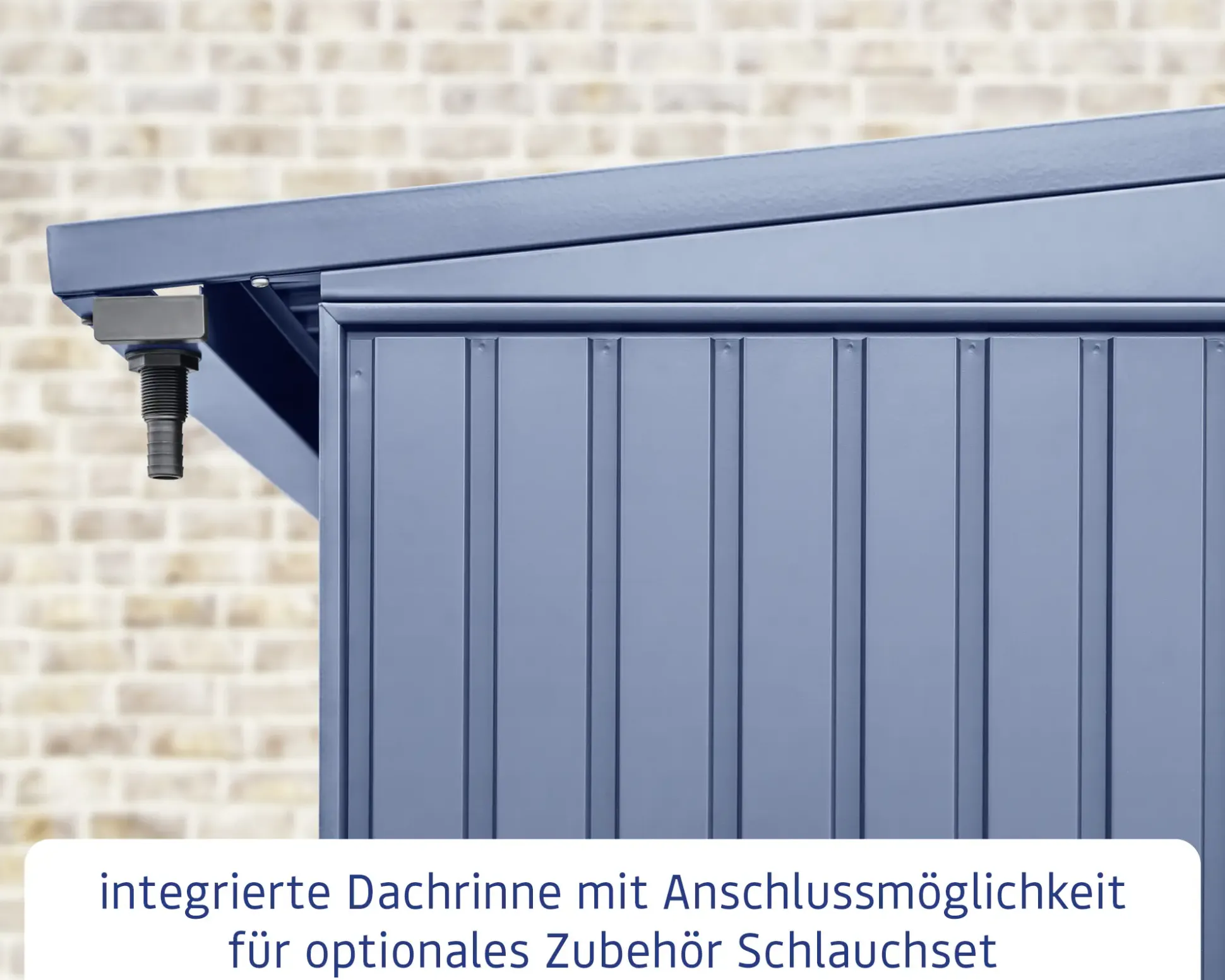 Ecostar Kaminholzregal Trend-V Typ 1, taubenblau, mit Verstrebung