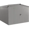 EcoStar Metallgerätehaus Euroline ESD10 aluminiumgrau 262 x 262 cm 2-flg.
