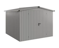 EcoStar Metallgerätehaus Euroline ESD10 aluminiumgrau 262 x 262 cm 2-flg.