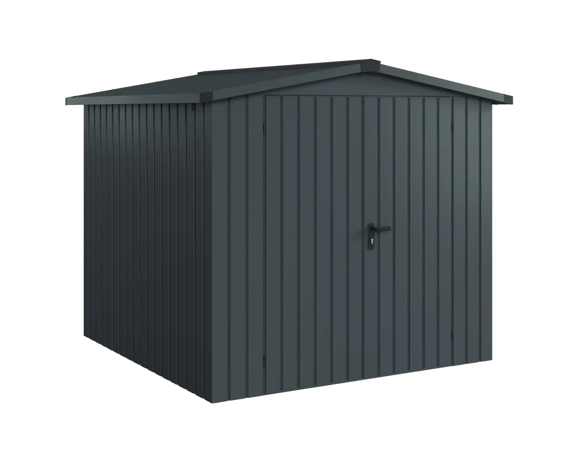 EcoStar Metallgerätehaus Euroline ESD5 anthrazit 214 x 214 cm 2-flg.
