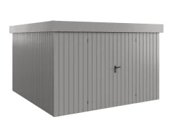 EcoStar Metallgerätehaus Euroline EFD14 aluminiumgrau 310 x 310 cm 2-flg.