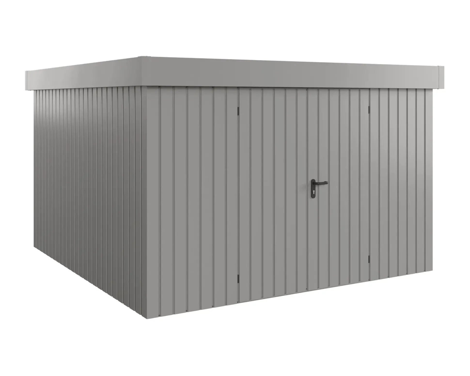 EcoStar Metallgerätehaus Euroline EFD14 aluminiumgrau 310 x 310 cm 2-flg.