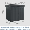 EcoStar Metallgerätehaus Euroline EFD4 LB anthrazit 214 x 166 cm 2-flg.