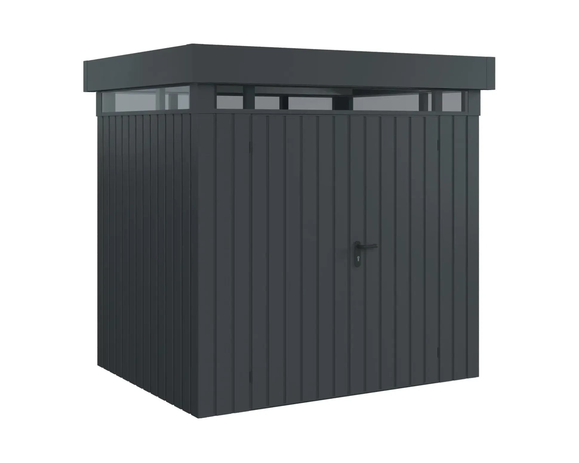 EcoStar Metallgerätehaus Euroline EFD4 LB anthrazit 214 x 166 cm 2-flg.